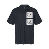 Cute Electrical Outlet Plug & Socket Funny Halloween Couples Softstyle Adult Sport Polo