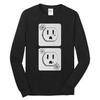 Cute Electrical Outlet Plug & Socket Funny Halloween Couples Tall Long Sleeve T-Shirt