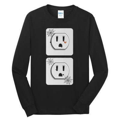 Cute Electrical Outlet Plug & Socket Funny Halloween Couples Tall Long Sleeve T-Shirt