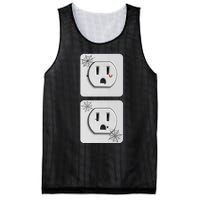 Cute Electrical Outlet Plug & Socket Funny Halloween Couples Mesh Reversible Basketball Jersey Tank