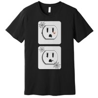 Cute Electrical Outlet Plug & Socket Funny Halloween Couples Premium T-Shirt