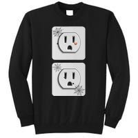 Cute Electrical Outlet Plug & Socket Funny Halloween Couples Tall Sweatshirt