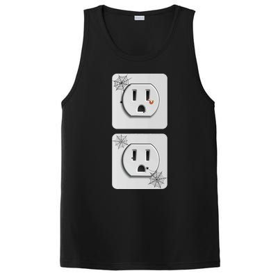 Cute Electrical Outlet Plug & Socket Funny Halloween Couples PosiCharge Competitor Tank