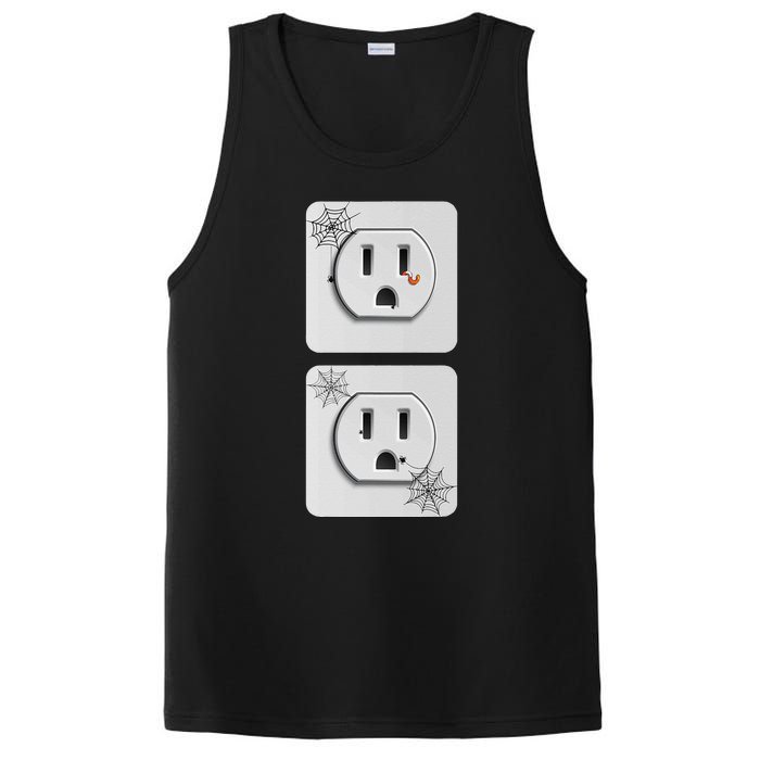 Cute Electrical Outlet Plug & Socket Funny Halloween Couples PosiCharge Competitor Tank