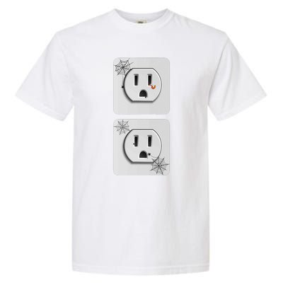 Cute Electrical Outlet Plug & Socket Funny Halloween Couples Garment-Dyed Heavyweight T-Shirt