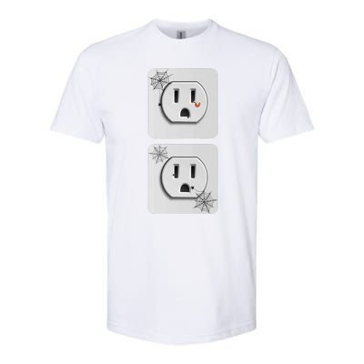 Cute Electrical Outlet Plug & Socket Funny Halloween Couples Softstyle® CVC T-Shirt