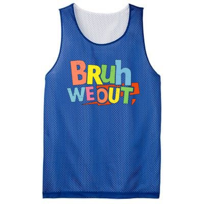 Cute End Of School Year Teacher Summer Bruh We Out Gift Mesh Reversible Basketball Jersey Tank