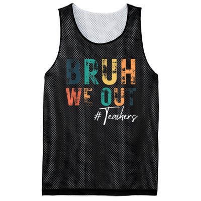 Cute End Of School Year Teacher Summer Bruh We Out Teachers Mesh Reversible Basketball Jersey Tank