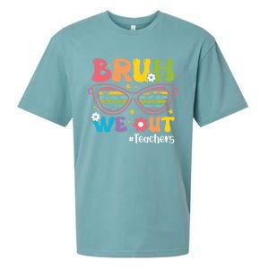 Cute End Of School Year Teacher Summer Bruh We Out Teachers Meaningful Gift Sueded Cloud Jersey T-Shirt