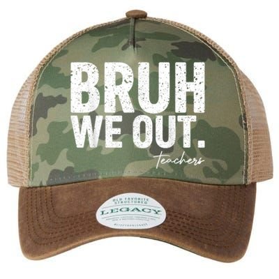 Cute End Of School Year Teacher Summer Bruh We Out Teachers Legacy Tie Dye Trucker Hat