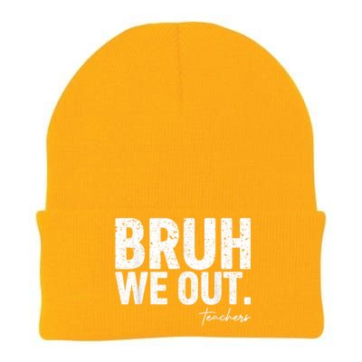 Cute End Of School Year Teacher Summer Bruh We Out Teachers Knit Cap Winter Beanie