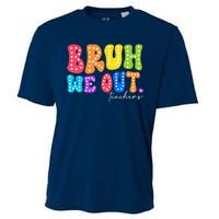 Cute End Of School Year Groovy Summer Bruh We Out Teachers Cooling Performance Crew T-Shirt