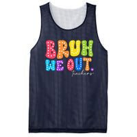 Cute End Of School Year Groovy Summer Bruh We Out Teachers Mesh Reversible Basketball Jersey Tank