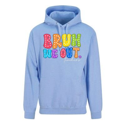 Cute End Of School Year Groovy Summer Bruh We Out Teachers Unisex Surf Hoodie