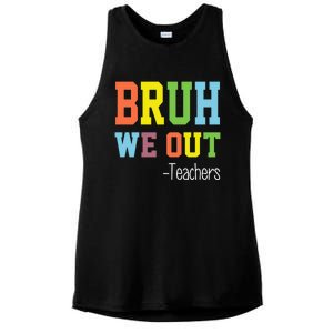 Cute End Of School Year Teacher Summer Bruh We Out Teachers Gift Ladies PosiCharge Tri-Blend Wicking Tank