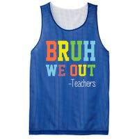 Cute End Of School Year Teacher Summer Bruh We Out Teachers Gift Mesh Reversible Basketball Jersey Tank