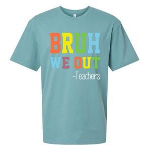 Cute End Of School Year Teacher Summer Bruh We Out Teachers Gift Sueded Cloud Jersey T-Shirt