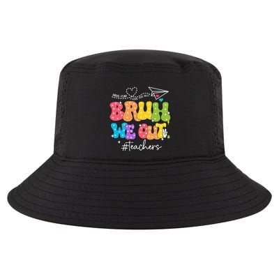 Cute End Of School Year Groovy Summer Bruh We Out Teachers Cool Comfort Performance Bucket Hat