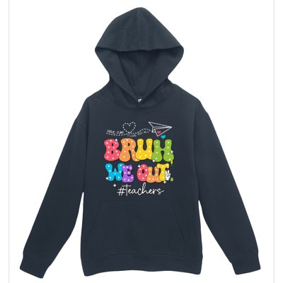 Cute End Of School Year Groovy Summer Bruh We Out Teachers Urban Pullover Hoodie