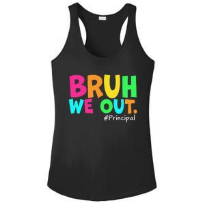 Cute End Of School Year Teacher Summer Bruh We Out Principal Ladies PosiCharge Competitor Racerback Tank