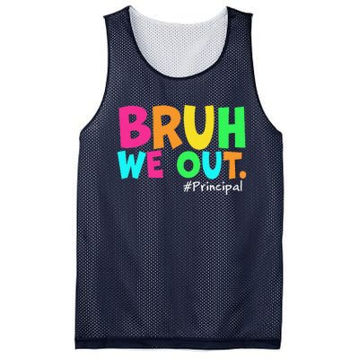 Cute End Of School Year Teacher Summer Bruh We Out Principal Mesh Reversible Basketball Jersey Tank