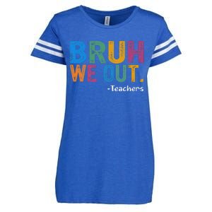 Cute End Of School Year Teacher Summer Bruh We Out Teachers Enza Ladies Jersey Football T-Shirt