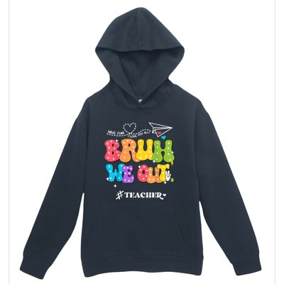 Cute End Of School Year Groovy Summer Bruh We Out Teachers Urban Pullover Hoodie