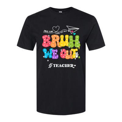 Cute End Of School Year Groovy Summer Bruh We Out Teachers Softstyle CVC T-Shirt