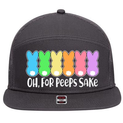 Cute Easter Oh For Peeps Sake 7 Panel Mesh Trucker Snapback Hat