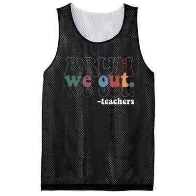 Cute End Of School Year Teacher Summer Bruh We Out Teachers Mesh Reversible Basketball Jersey Tank