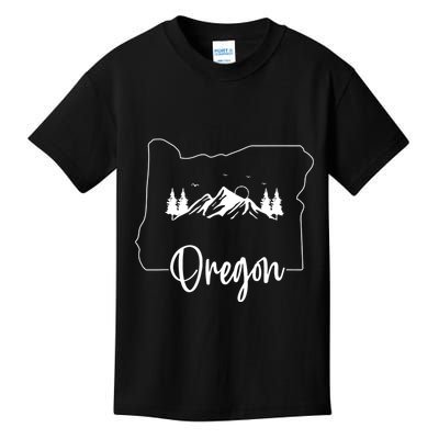 Cool Explore Oregon Pacific Northwest Mountain Life Portland Kids T-Shirt