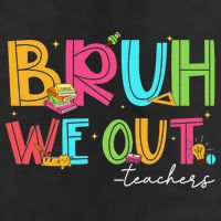 Cute End Of School Year Teacher Summer Bruh We Out Teachers 7 Panel Mesh Trucker Snapback Hat