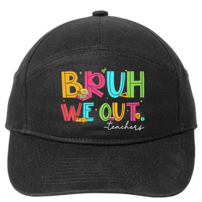 Cute End Of School Year Teacher Summer Bruh We Out Teachers 7-Panel Snapback Hat