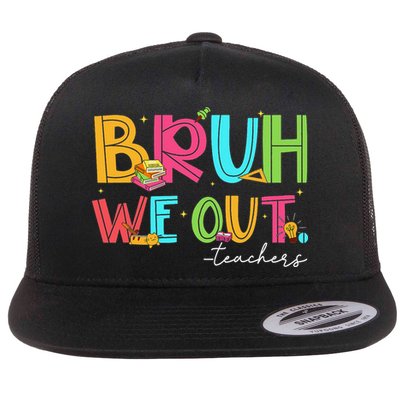 Cute End Of School Year Teacher Summer Bruh We Out Teachers Flatbill Hat