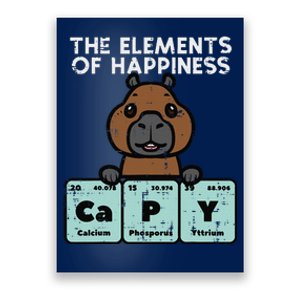 Capybara Elements Of Happiness Capy Science Poster