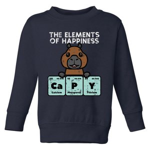 Capybara Elements Of Happiness Capy Science Toddler Sweatshirt