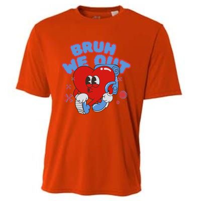 Cute End Of School Year Teacher Summer Bruh We Out Gift Cooling Performance Crew T-Shirt