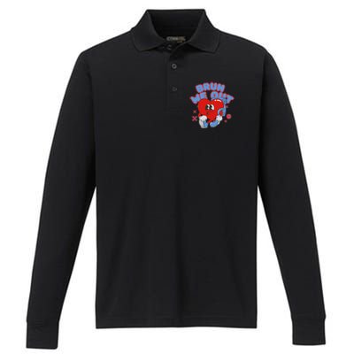 Cute End Of School Year Teacher Summer Bruh We Out Gift Performance Long Sleeve Polo