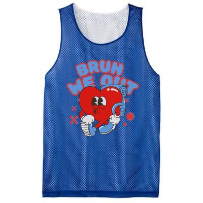 Cute End Of School Year Teacher Summer Bruh We Out Gift Mesh Reversible Basketball Jersey Tank