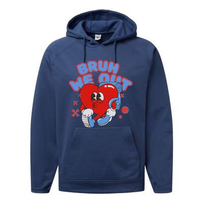 Cute End Of School Year Teacher Summer Bruh We Out Gift Performance Fleece Hoodie