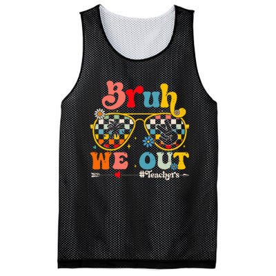 Cute End Of School Year Teacher Summer Bruh We Out Mesh Reversible Basketball Jersey Tank