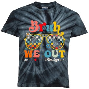 Cute End Of School Year Teacher Summer Bruh We Out Kids Tie-Dye T-Shirt