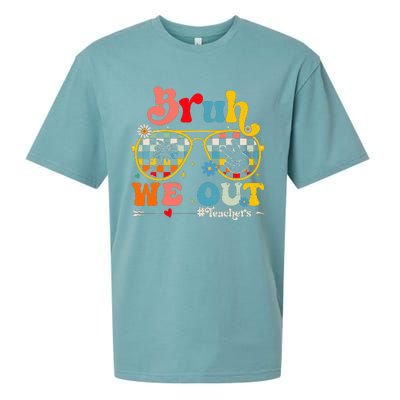 Cute End Of School Year Teacher Summer Bruh We Out Sueded Cloud Jersey T-Shirt