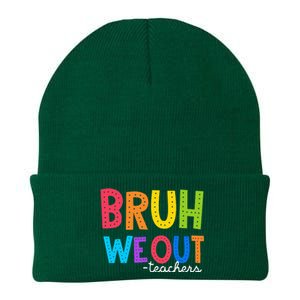 Cute End Of School Year Funny Summer Bruh We Out Teachers Knit Cap Winter Beanie