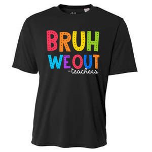 Cute End Of School Year Funny Summer Bruh We Out Teachers Cooling Performance Crew T-Shirt