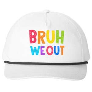 Cute End Of School Year Funny Summer Bruh We Out Teachers Snapback Five-Panel Rope Hat