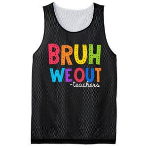 Cute End Of School Year Funny Summer Bruh We Out Teachers Mesh Reversible Basketball Jersey Tank