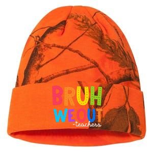 Cute End Of School Year Funny Summer Bruh We Out Teachers Kati Licensed 12" Camo Beanie