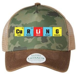 Curling Elementary Periodic Table Funny Gift Legacy Tie Dye Trucker Hat