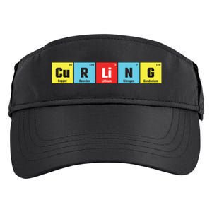 Curling Elementary Periodic Table Funny Gift Adult Drive Performance Visor